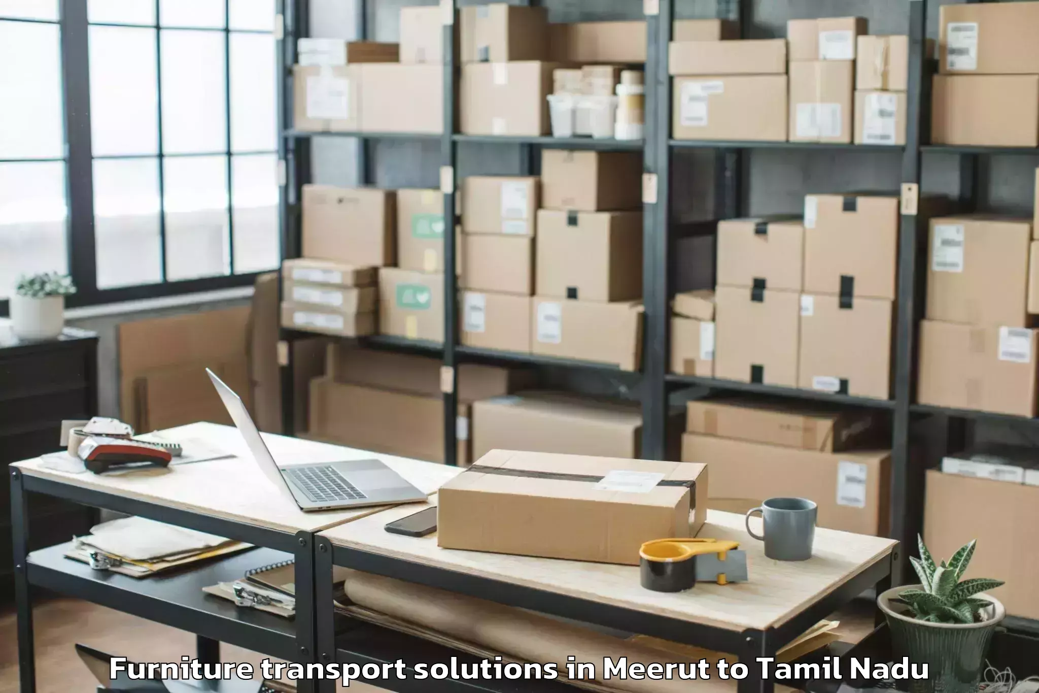 Easy Meerut to Aduthurai Furniture Transport Solutions Booking